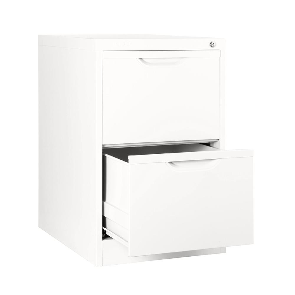 ตู้ลิ้นชักเหล็ก 2 ลิ้นชัก KIOSK HF-2 สีขาว