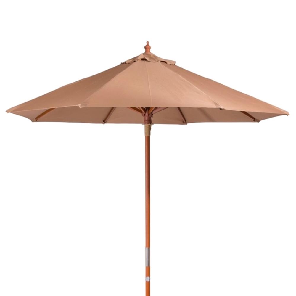 ร่มสนามกลม IVY WOOD 2.1 ม. สีน้ำตาลอ่อน