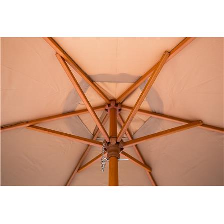 ร่มสนามกลม IVY WOOD 2.1 ม. สีน้ำตาลอ่อน_2