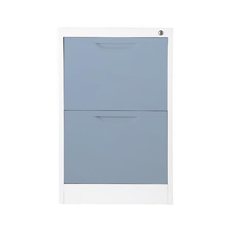 ตู้ลิ้นชักเหล็ก 2 ลิ้นชัก KIOSK HF-2 สีขาว/เทา_1