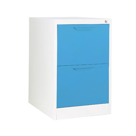ตู้ลิ้นชักเหล็ก 2 ลิ้นชัก KIOSK HF-2 สีขาว/ฟ้า_0