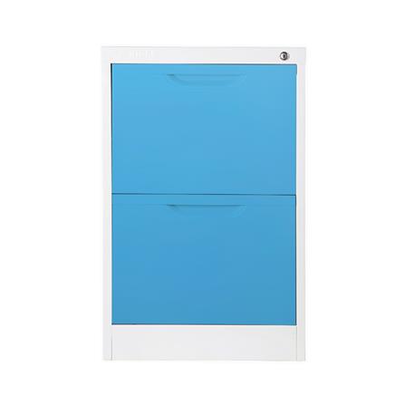 ตู้ลิ้นชักเหล็ก 2 ลิ้นชัก KIOSK HF-2 สีขาว/ฟ้า_1