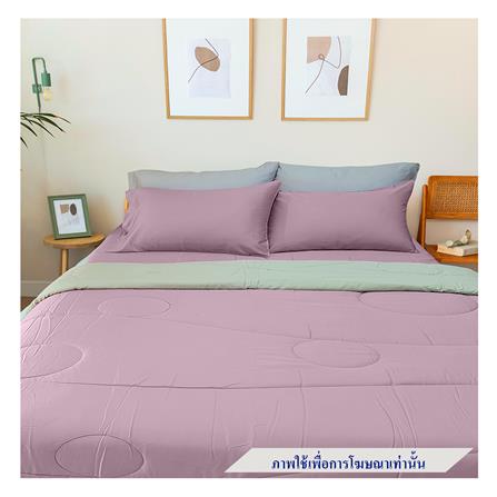 ชุดผ้าปูที่นอน 6 ฟุต 3 ชิ้น ESSE TENCEL SOLID สี PURPLE MINT_0