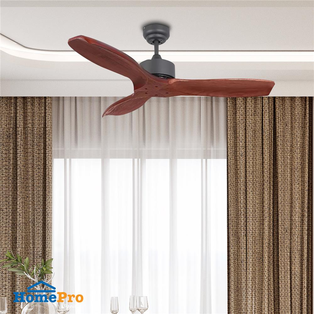 พัดลมไม่มีโคมไฟ CARINI CFD423001BK 42 นิ้ว สีดำ/น้ำตาล