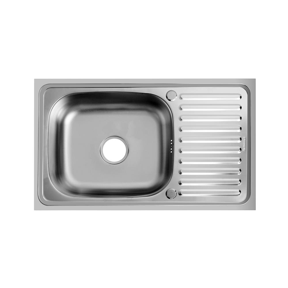 ซิงค์ขาตั้ง 1 หลุม 1 ที่พัก DYNA HOME DH-7545-TB สีเงิน