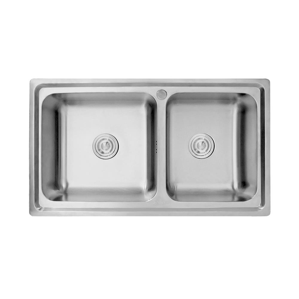 ซิงค์ฝัง 2 หลุม AXIA RIVIERA 8650 สีเงิน