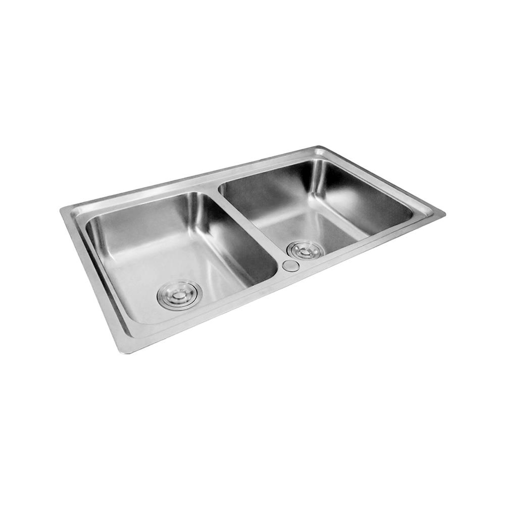 ซิงค์ฝัง 2 หลุม AXIA RIVIERA 8650 สีเงิน