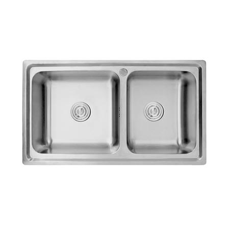 ซิงค์ฝัง 2 หลุม AXIA RIVIERA 8650 สีเงิน_0