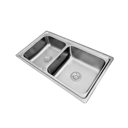 ซิงค์ฝัง 2 หลุม AXIA RIVIERA 8650 สีเงิน_2