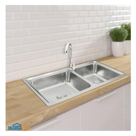 ซิงค์ฝัง 2 หลุม AXIA RIVIERA 8650 สีเงิน_3