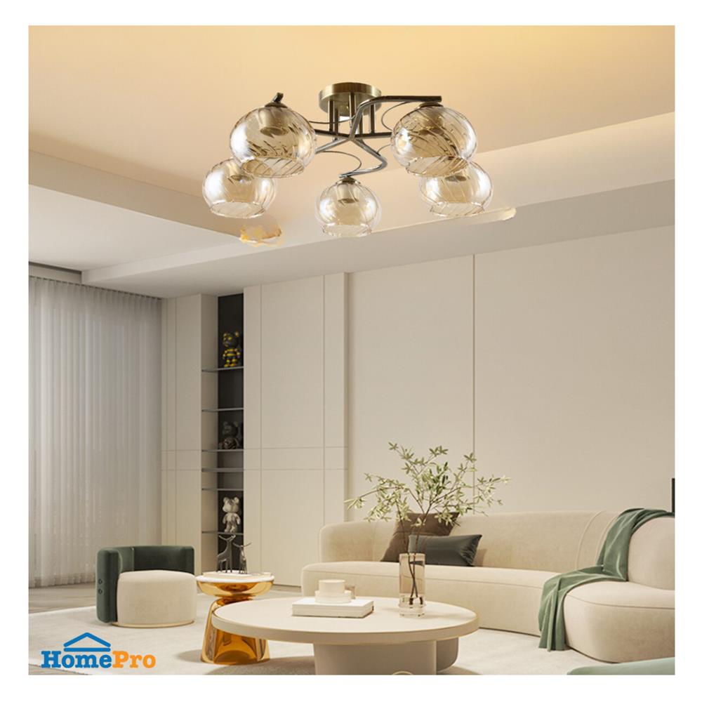 ไฟถาด NEOLIGHT 19137-5AB สีทองรมดำ/ชา 5 หัว