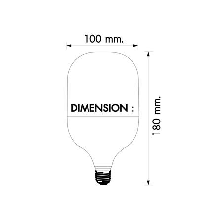 หลอด LED HIGH WATT RACER MEGA BRIGHT 33 วัตต์ DAYLIGHT E27_3