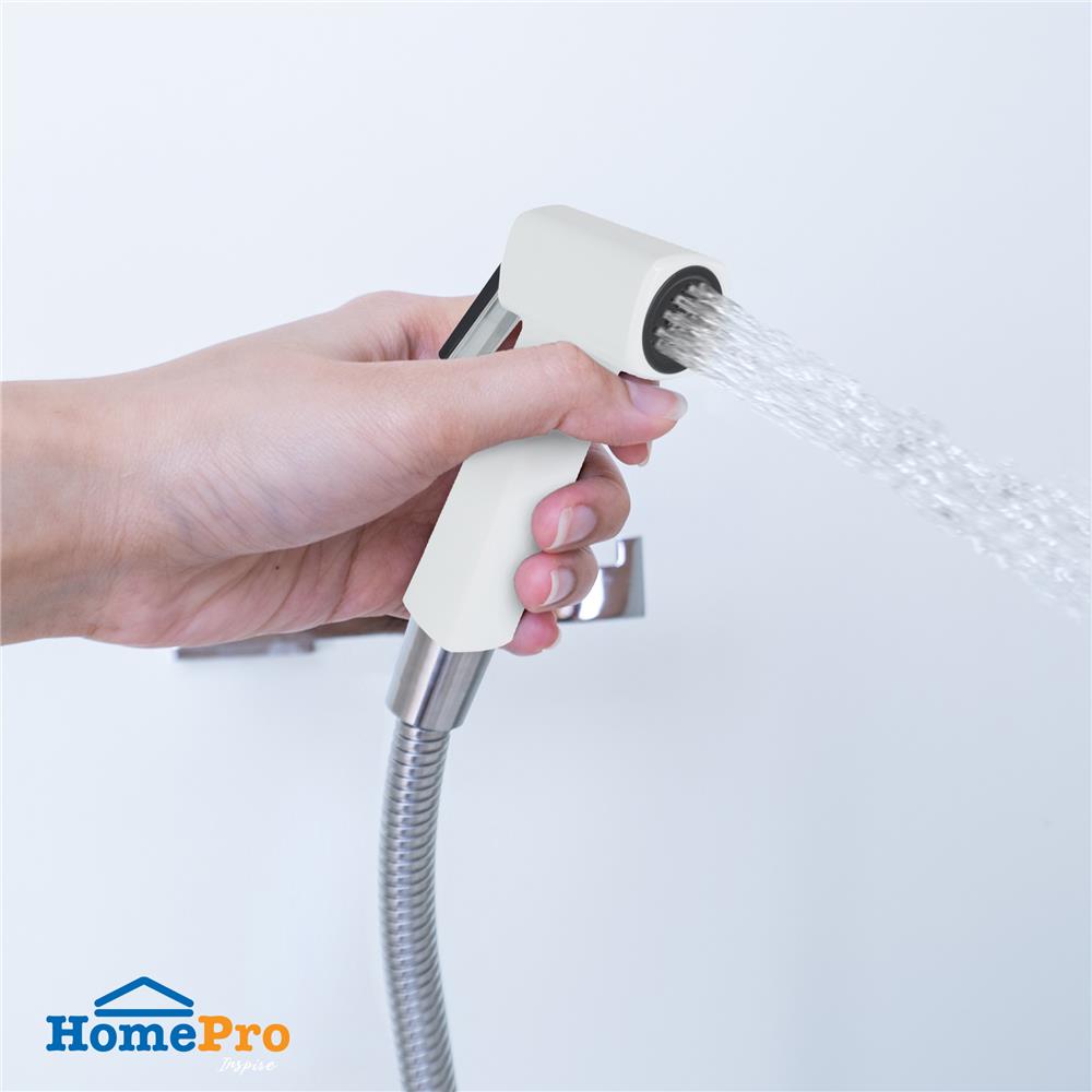 สายฉีดชำระครบชุด MOYA AA27SET สีขาว-โครม