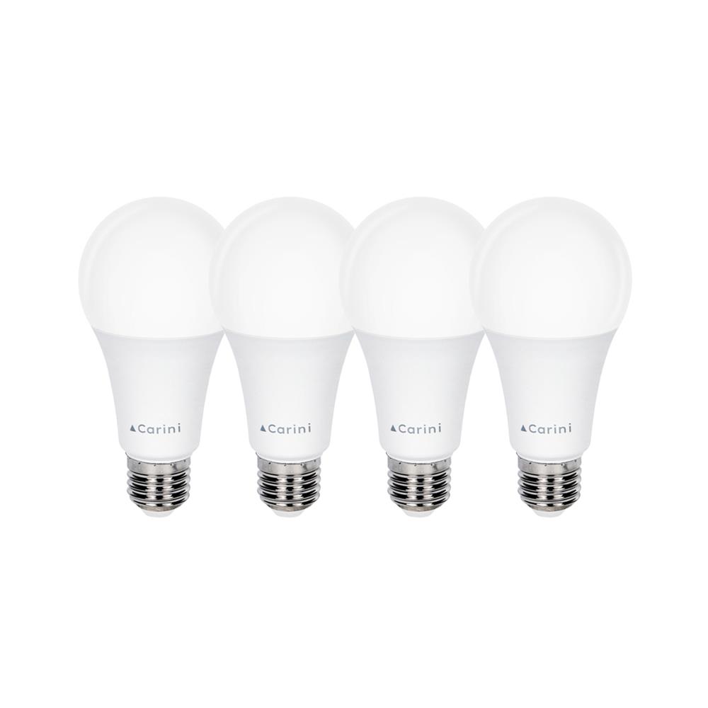 หลอด LED CARINI A65 ECOLIFE 13 วัตต์ WARM WHITE E27 แพ็ก 4 ชิ้น