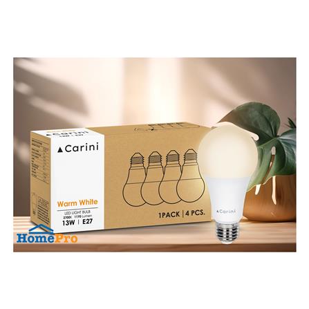 หลอด LED CARINI A65 ECOLIFE 13 วัตต์ WARM WHITE E27 แพ็ก 4 ชิ้น_3