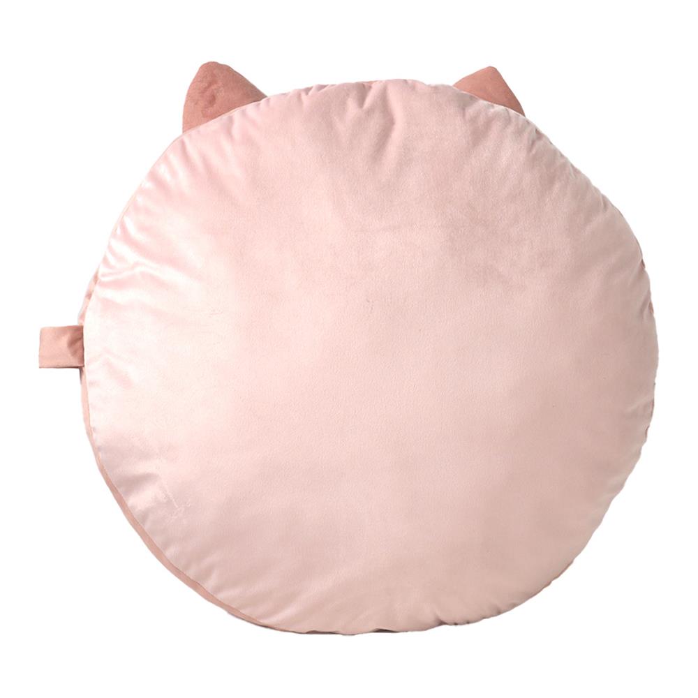 หมอนอิงกลม HOME LIVING STYLE CAT-GIFT 24X24 นิ้ว สีชมพู