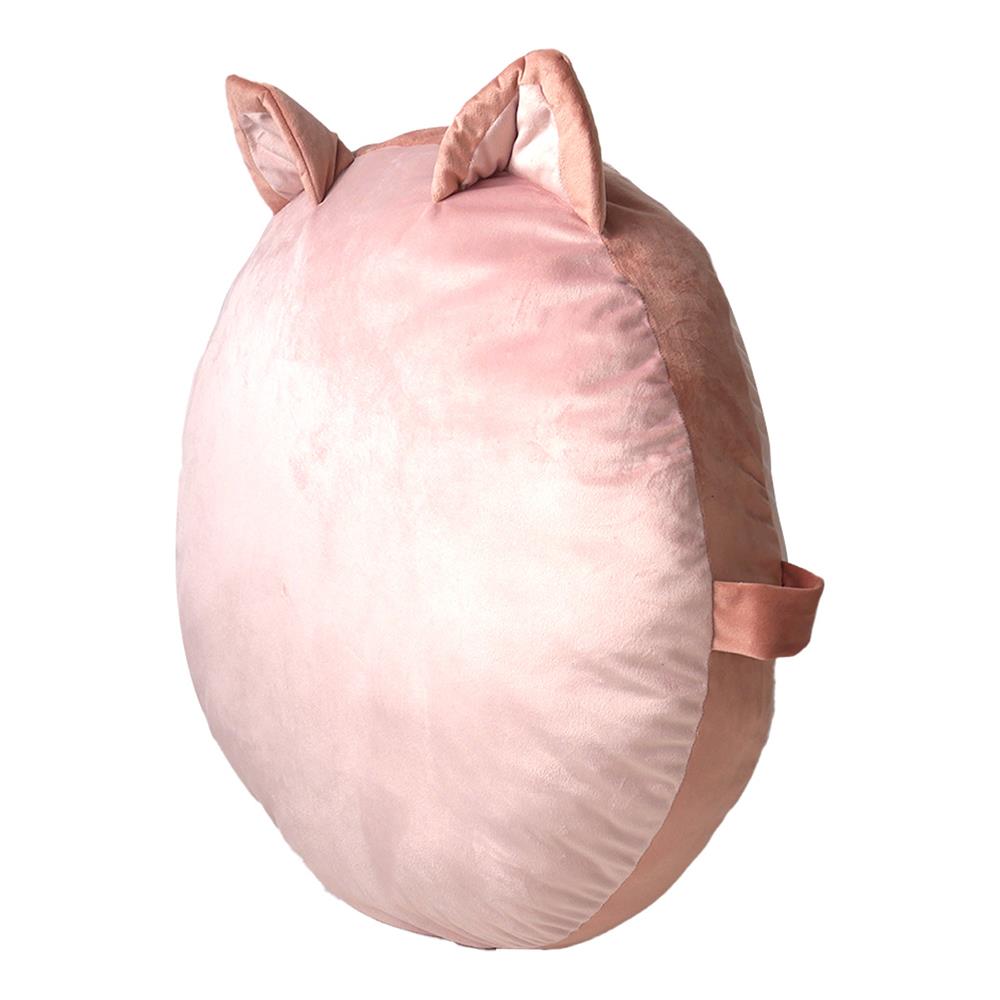 หมอนอิงกลม HOME LIVING STYLE CAT-GIFT 24X24 นิ้ว สีชมพู
