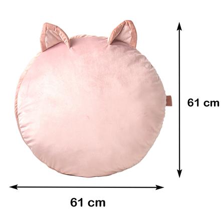 หมอนอิงกลม HOME LIVING STYLE CAT-GIFT 24X24 นิ้ว สีชมพู_5