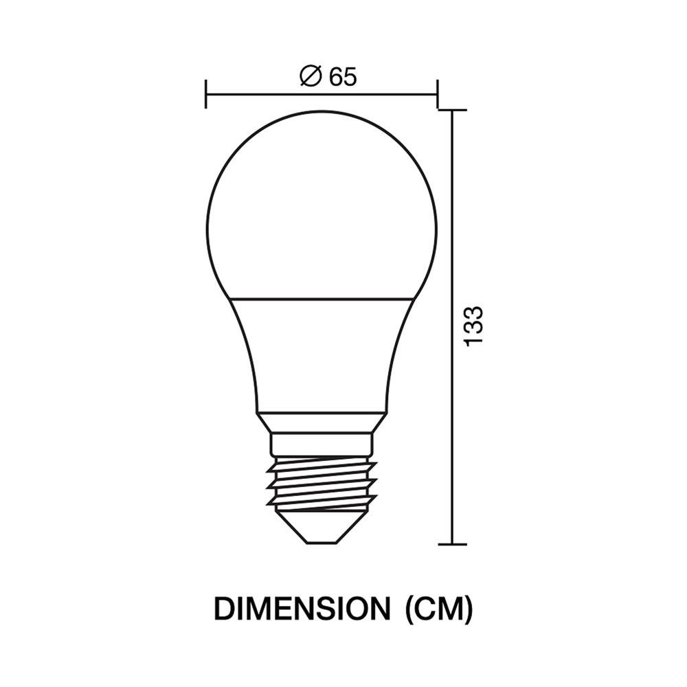 หลอด LED CARINI A65 ECOLIFE 13 วัตต์ DAYLIGHT E27 แพ็ก 4 ชิ้น