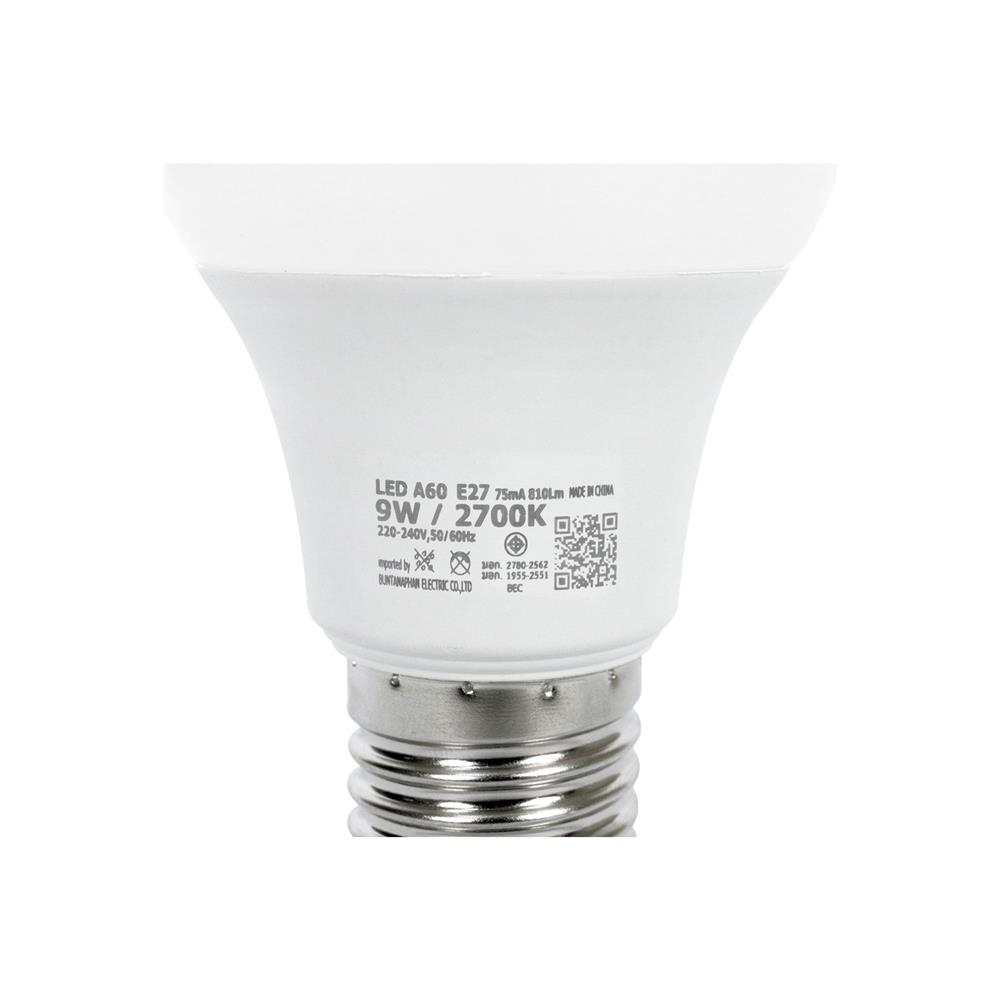 หลอด LED CARINI A60 ECOLIFE 9 วัตต์ WARM WHITE E27 แพ็ก 4 ชิ้น