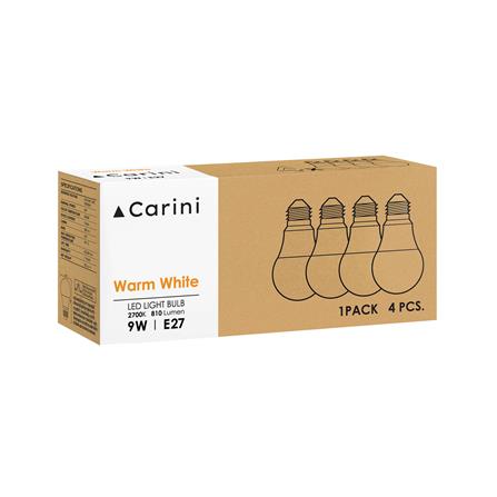 หลอด LED CARINI A60 ECOLIFE 9 วัตต์ WARM WHITE E27 แพ็ก 4 ชิ้น_2