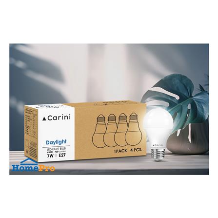 หลอด LED CARINI A60 ECOLIFE 7 วัตต์ DAYLIGHT E27 แพ็ก 4 ชิ้น_3