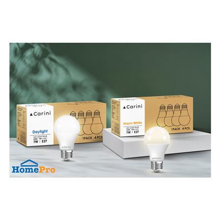 หลอด LED CARINI A60 ECOLIFE 7 วัตต์ DAYLIGHT E27 แพ็ก 4 ชิ้น_4