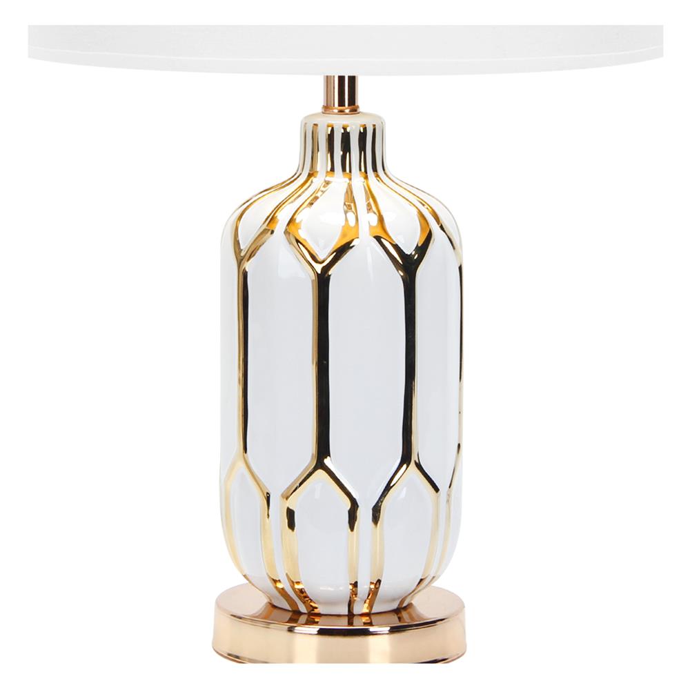 ไฟตั้งโต๊ะ CARINI F4675 สีขาว/ทอง