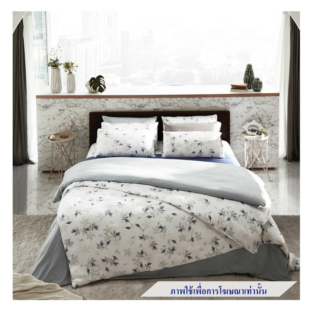 ผ้าปูที่นอน 5 ฟุต OMAZZ PRINT สี WHITE (NAGANO)