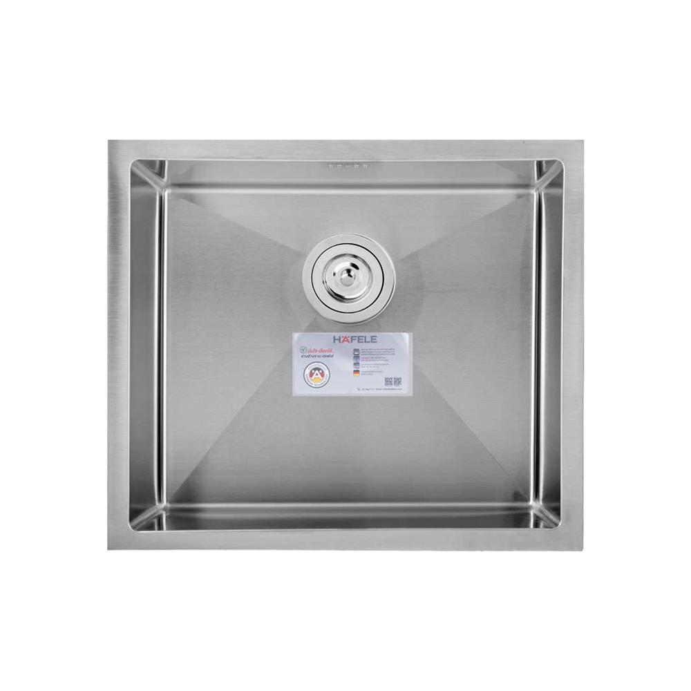 ซิงค์ฝังสแควร์ 1 หลุม HAFELE MARIA 495.39.615 สีเงิน