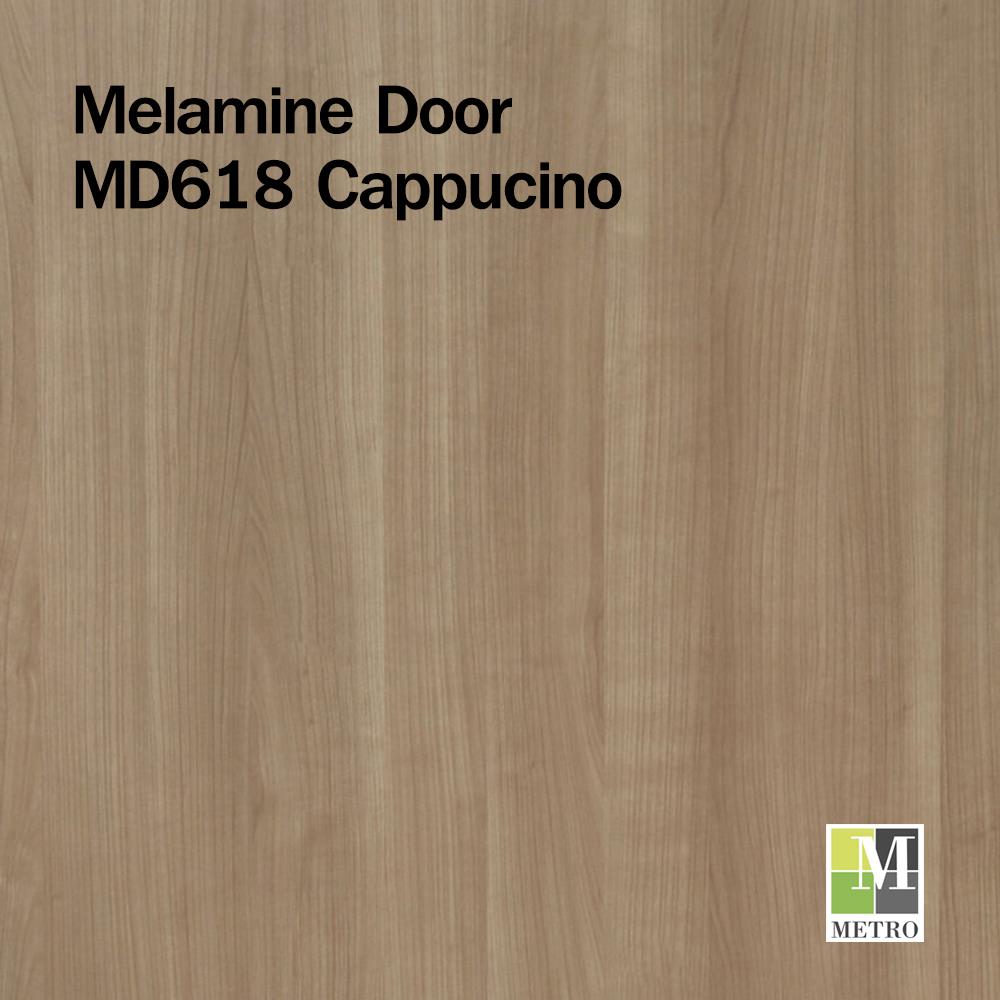 ประตูภายในเมลามีน METRO MD618 CAPPUCCINO 80X200 ซม. สีน้ำตาล ไม่เจาะลูกบิด