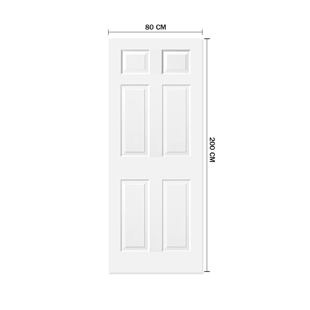 ประตูภายใน HDF METRO 601 กาญจนพฤกษ์ 80X200 ซม. สีขาว ไม่เจาะลูกบิด