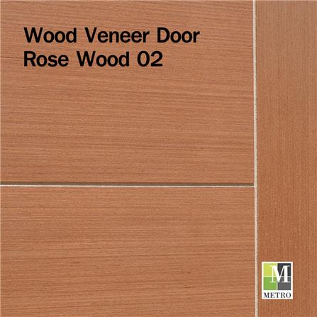 ประตูภายในปิดวีเนียร์ METRO ROSE WOOD 02 80X200 ซม. สีนํ้าตาล ไม่เจาะลูกบิด_1
