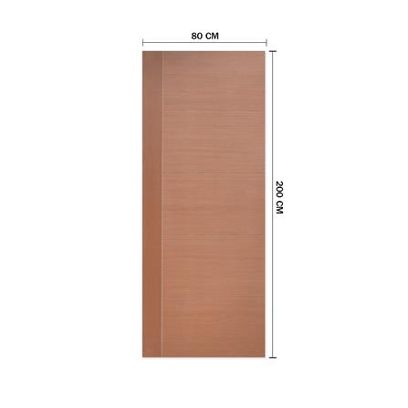 ประตูภายในปิดวีเนียร์ METRO ROSE WOOD 02 80X200 ซม. สีนํ้าตาล ไม่เจาะลูกบิด_3