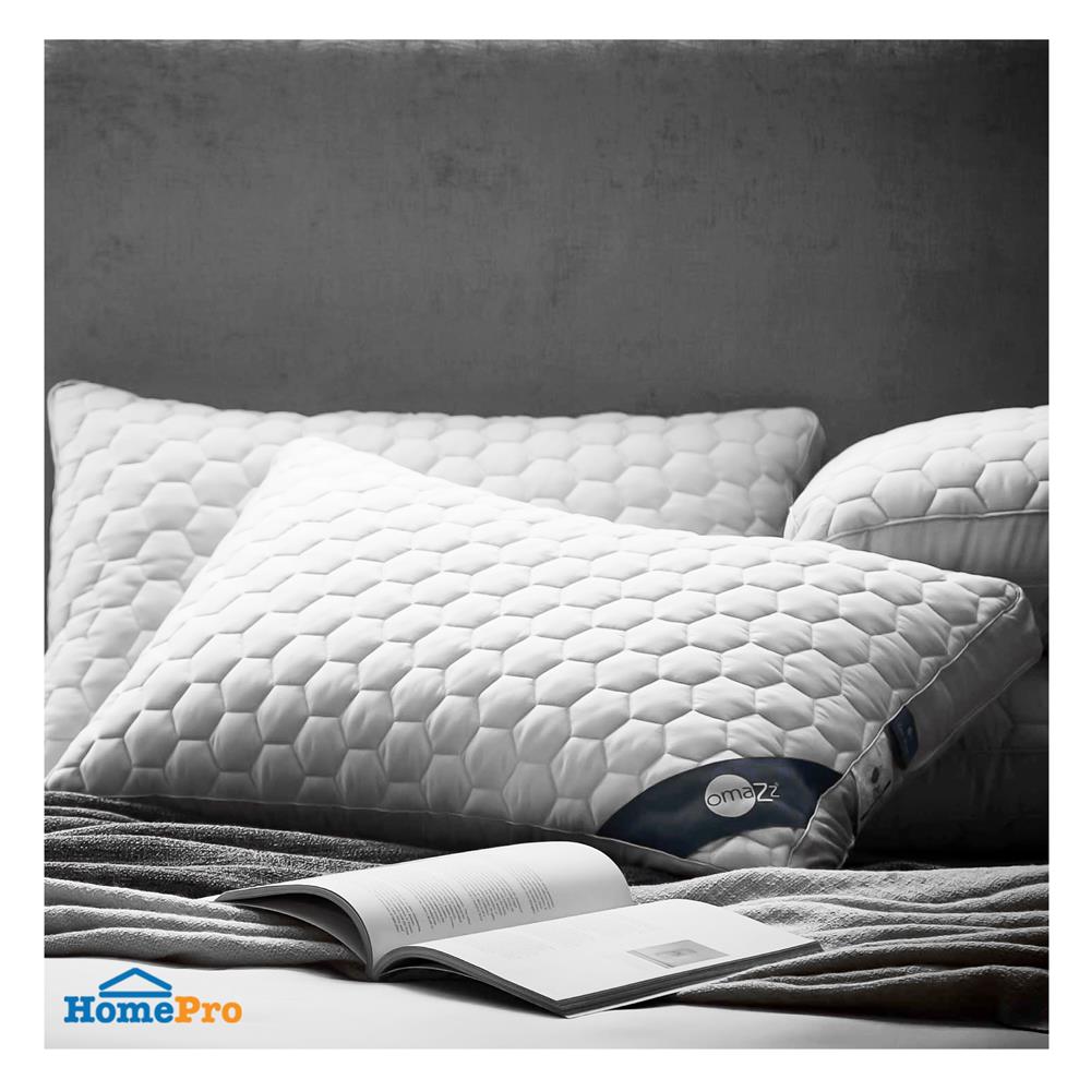 หมอนสุขภาพ นาโนดาวน์ OMAZZ ZEN FIRM 20x30 นิ้ว สีขาว
