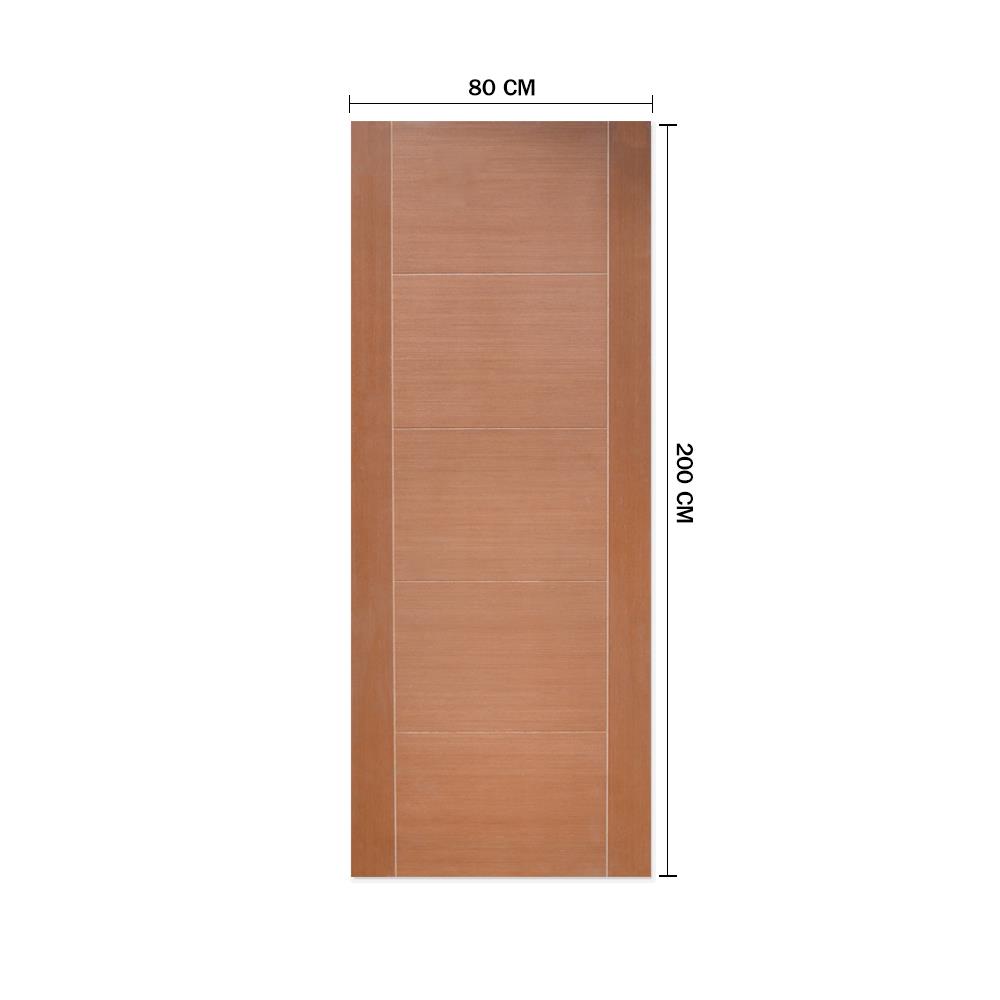 ประตูภายในปิดวีเนียร์ METRO ROSE WOOD 03 80X200 ซม. สีนํ้าตาล ไม่เจาะลูกบิด