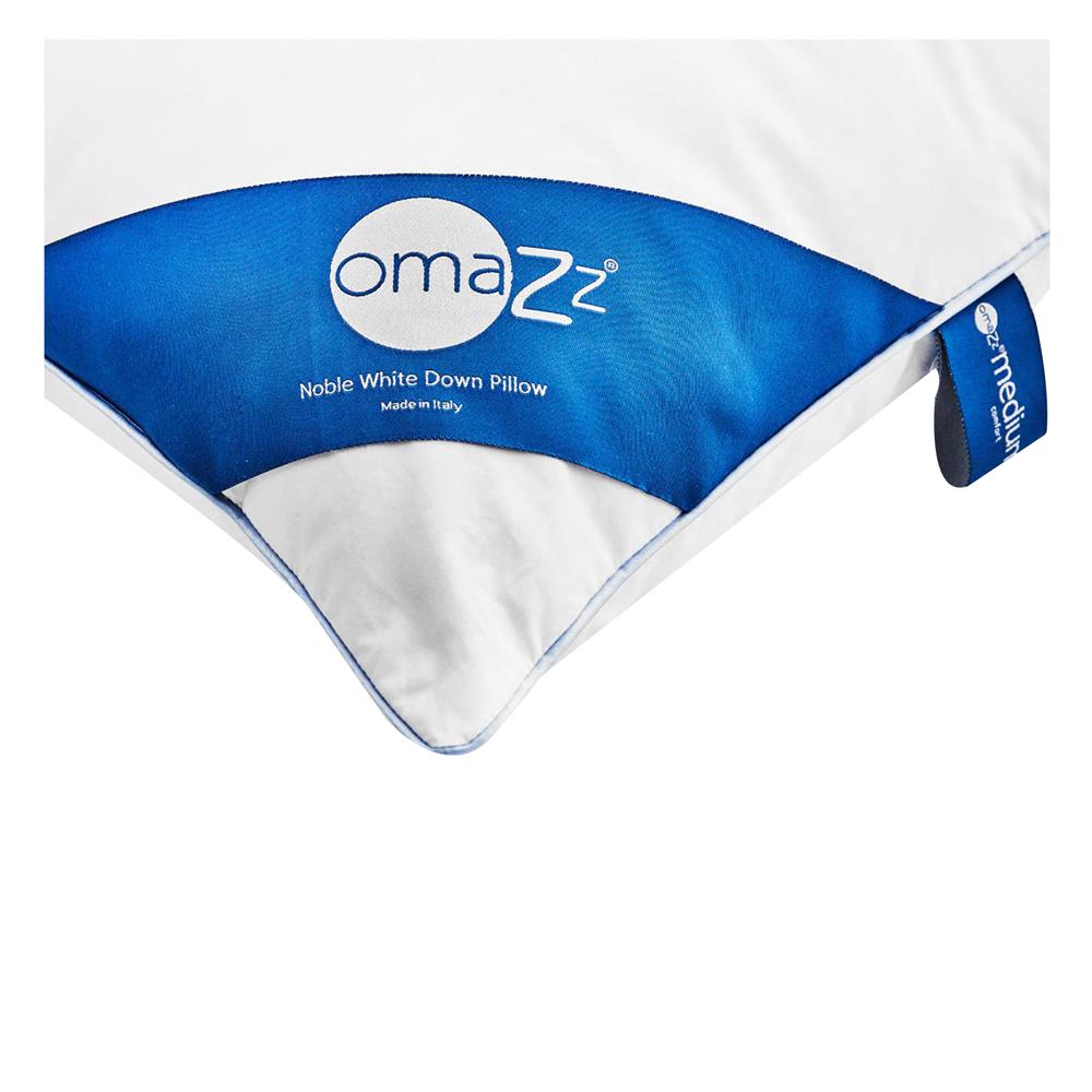 หมอนสุขภาพ ขนห่าน OMAZZ NOBLE WHITE GOOSE DOWN MEDIUM COMFORT 20x30 นิ้ว สีขาว