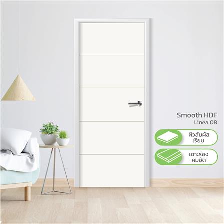 ประตูภายใน HDF METRO LINEA 08 80X200 ซม. ไม่เจาะลูกบิด_2