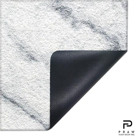 พรม PRAW DE MARBLE WHITE 50X75 ซม. สีขาว_1