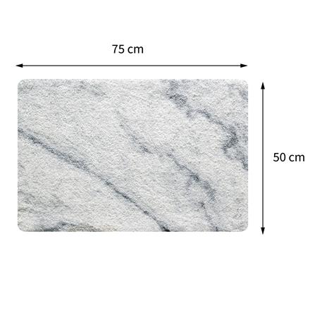 พรม PRAW DE MARBLE WHITE 50X75 ซม. สีขาว_8