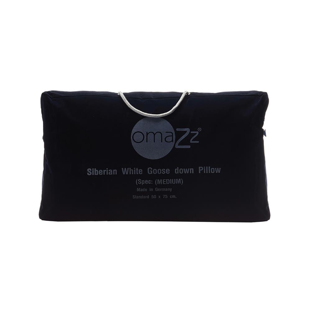 หมอนสุขภาพ ขนห่าน OMAZZ SIBERIAN GOOSE DOWN MEDIUM 20x30 นิ้ว สีขาว