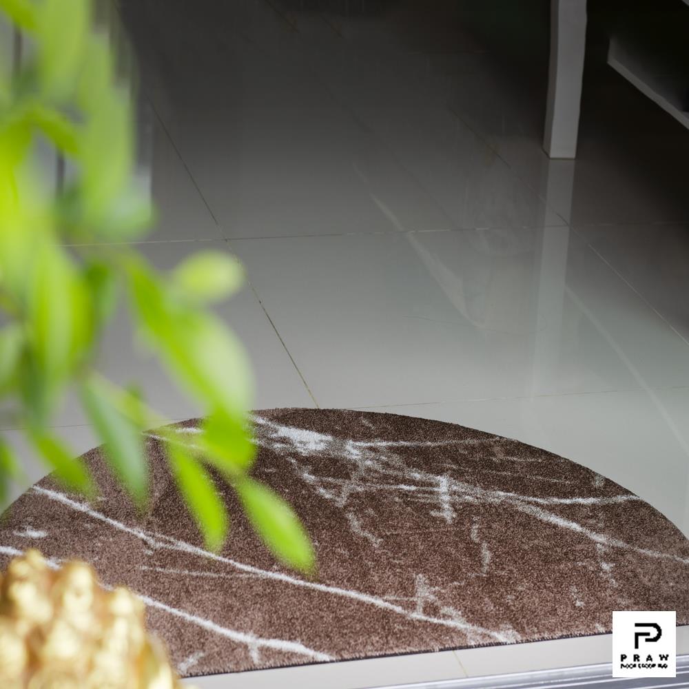 พรม PRAW DE MARBLE BROWN 55X85 ซม. สีน้ำตาล