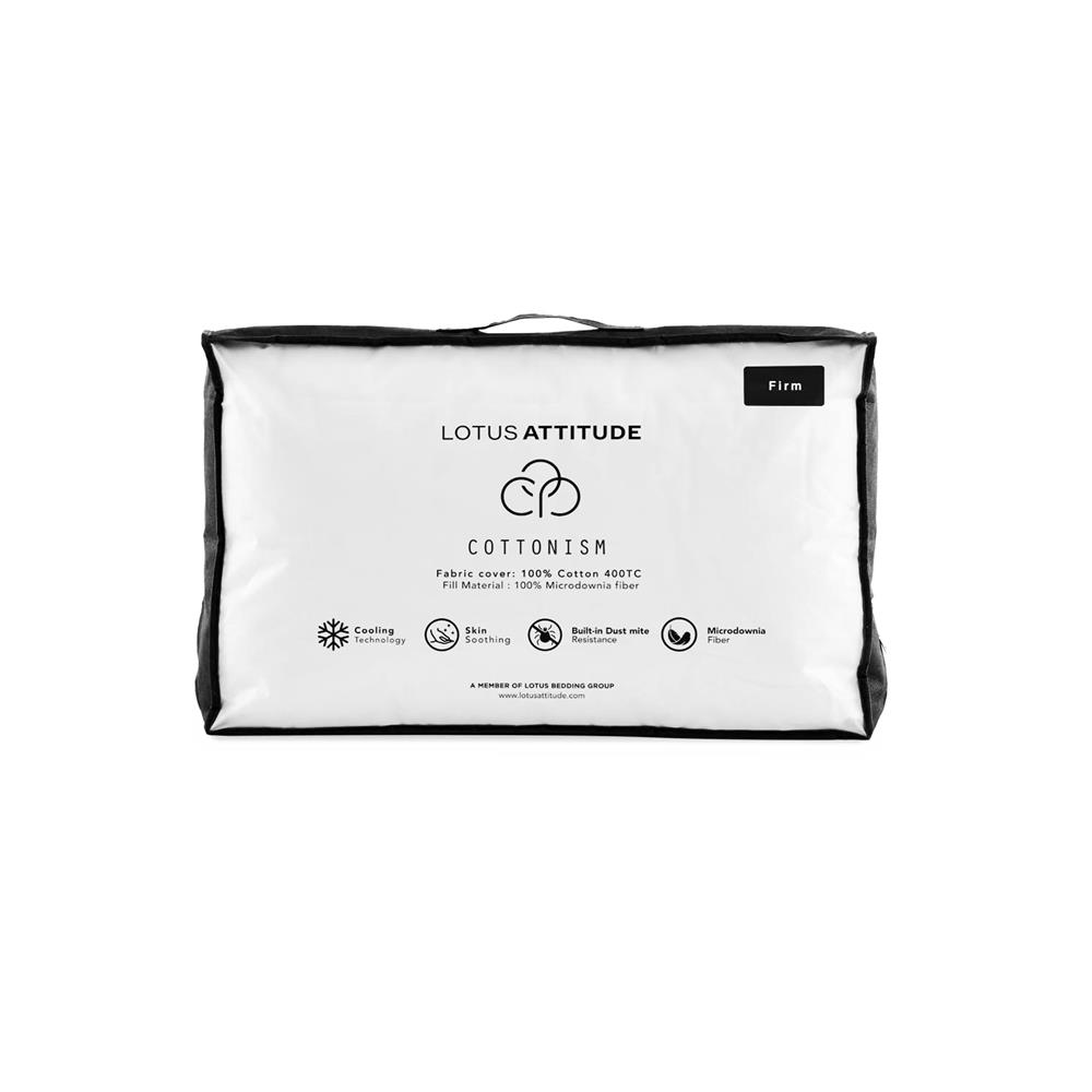 หมอนสุขภาพ ไมโครดาวน์เนีย LOTUS ATTITUDE CARE FIRM 20x30 นิ้ว สีขาว