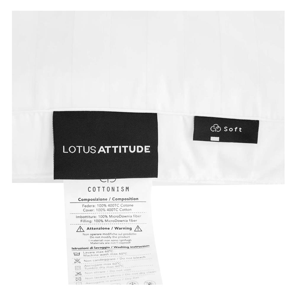 หมอนสุขภาพ ไมโครดาวน์เนีย LOTUS ATTITUDE CARE 20x30 นิ้ว สีขาว