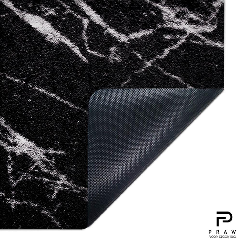 พรม PRAW DE MARBLE BLACK 50X75 ซม. สีดำ