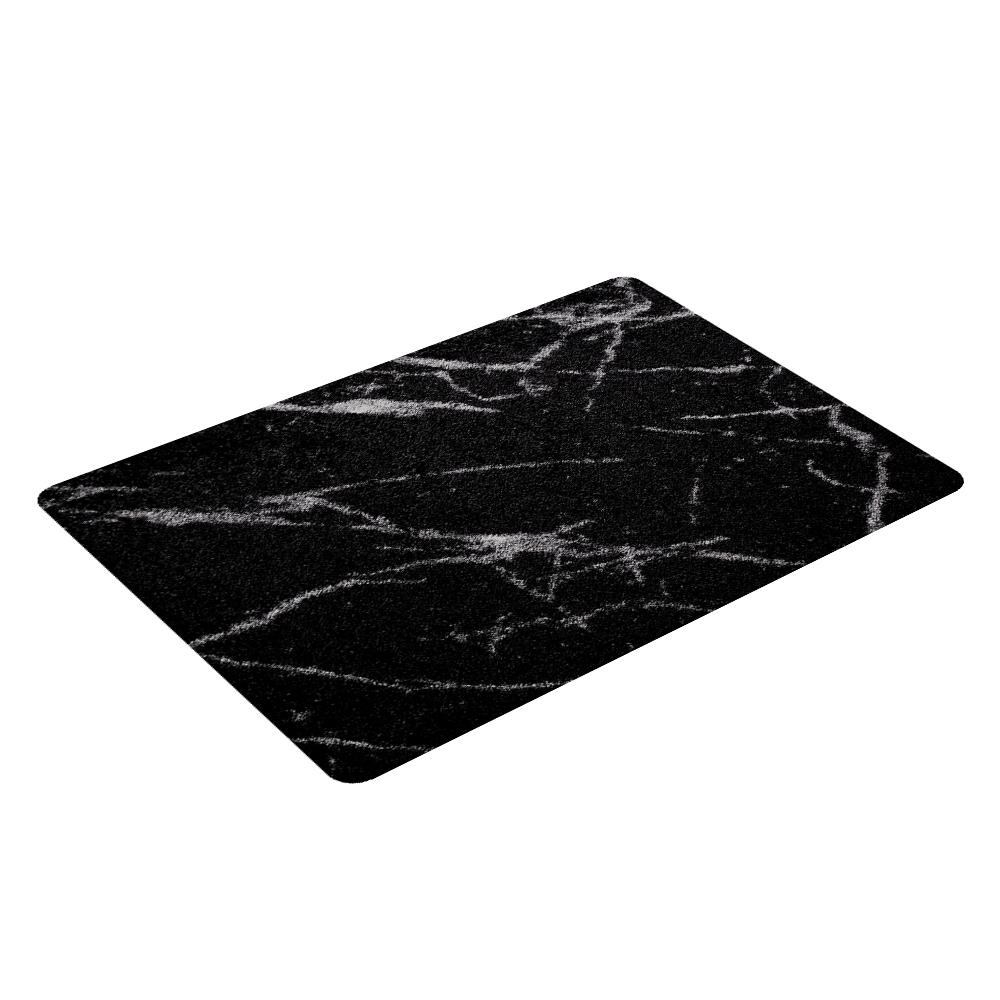 พรม PRAW DE MARBLE BLACK 50X75 ซม. สีดำ