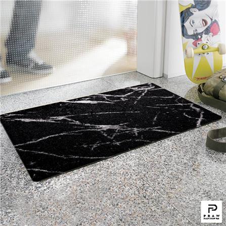 พรม PRAW DE MARBLE BLACK 50X75 ซม. สีดำ_5