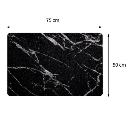 พรม PRAW DE MARBLE BLACK 50X75 ซม. สีดำ_7