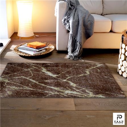 พรม PRAW DE MARBLE BROWN 120X180 ซม. สีน้ำตาล_4