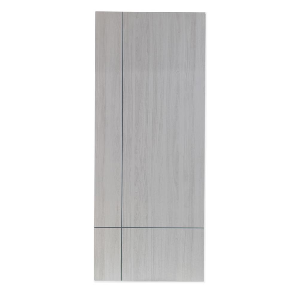 ประตูภายในเมลามีน METRO MD431N WHITE WALNUT เซาะร่อง 80X200 ซม. สีขาว ไม่เจาะลูกบิด